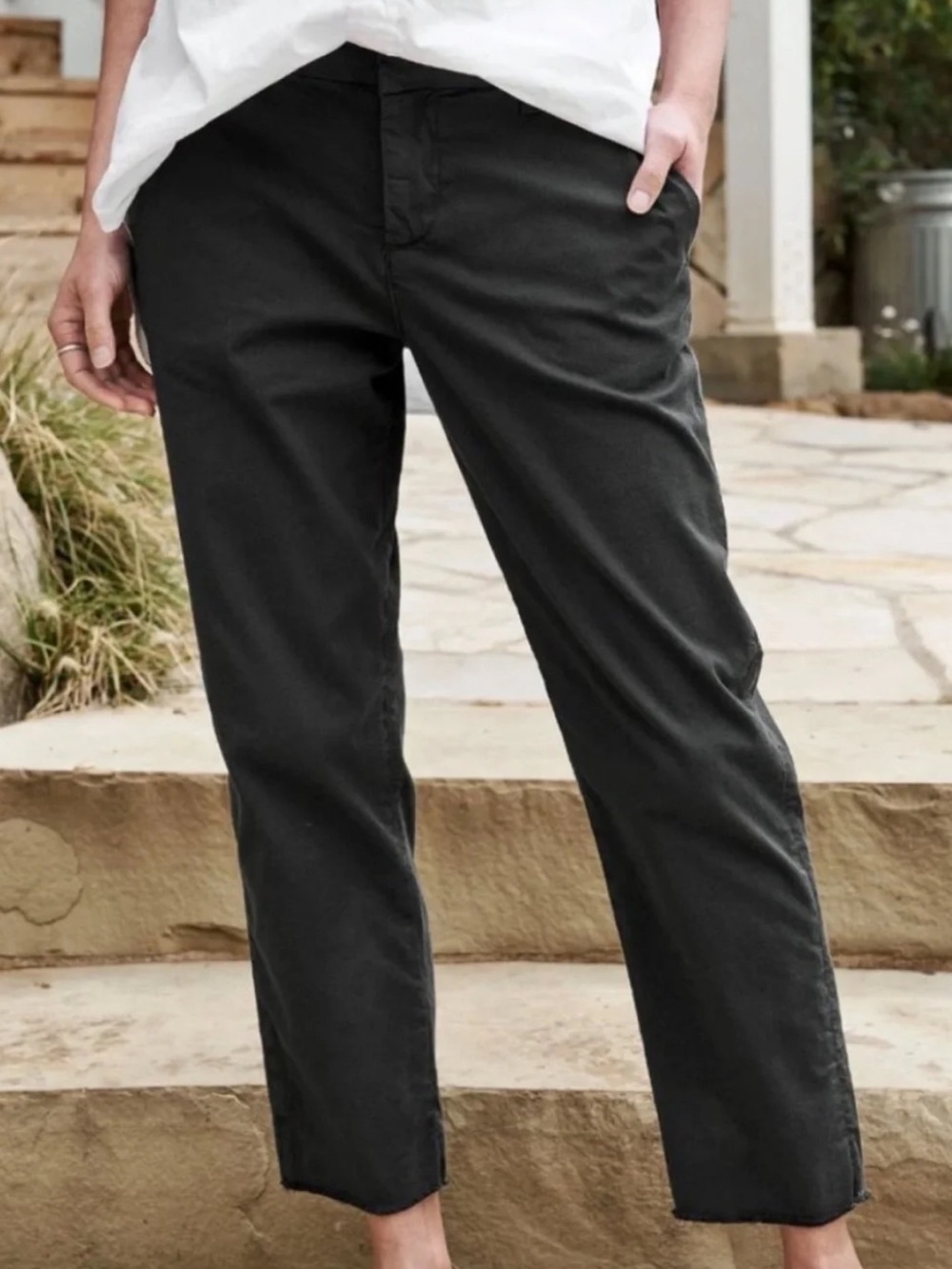 Frank & Eileen Womens black Wicklow crop pants 6